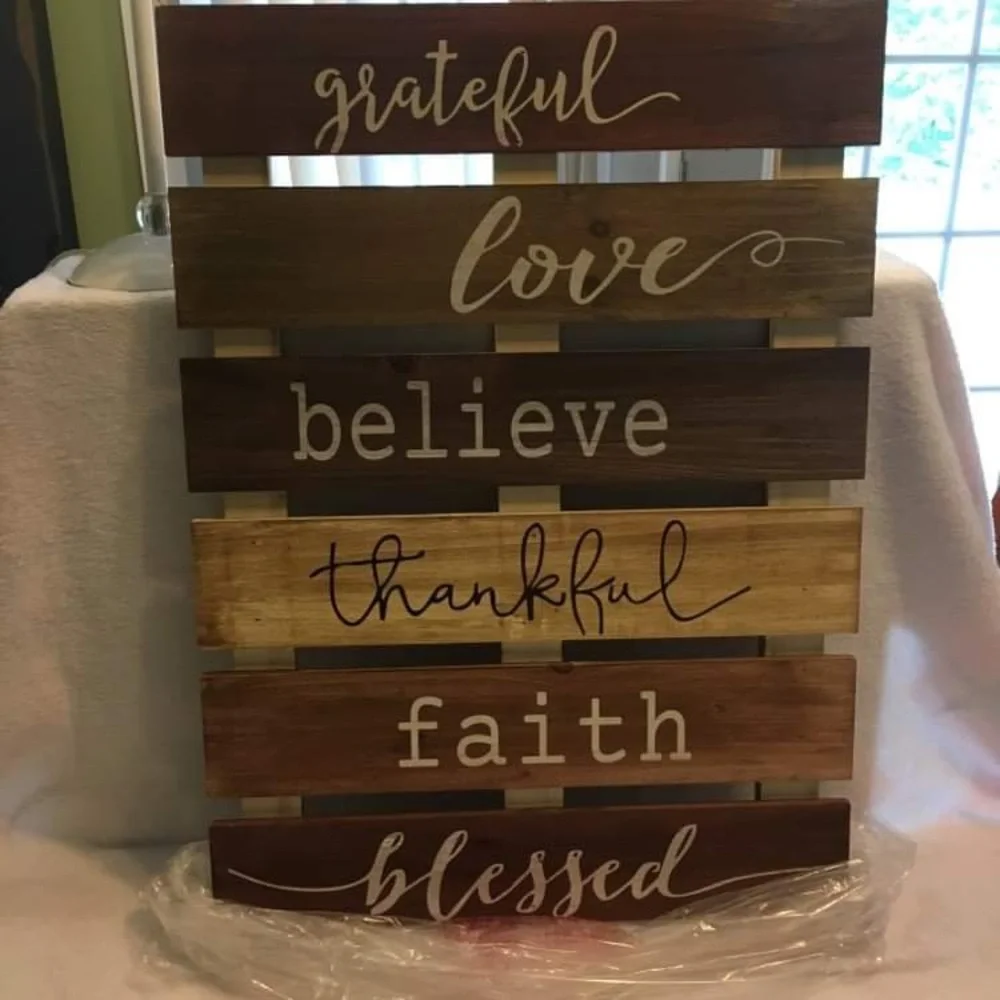 Chiaravita Wood Pallet Wall Art farmhouse Primitive Inspirational Sign‎ wall art